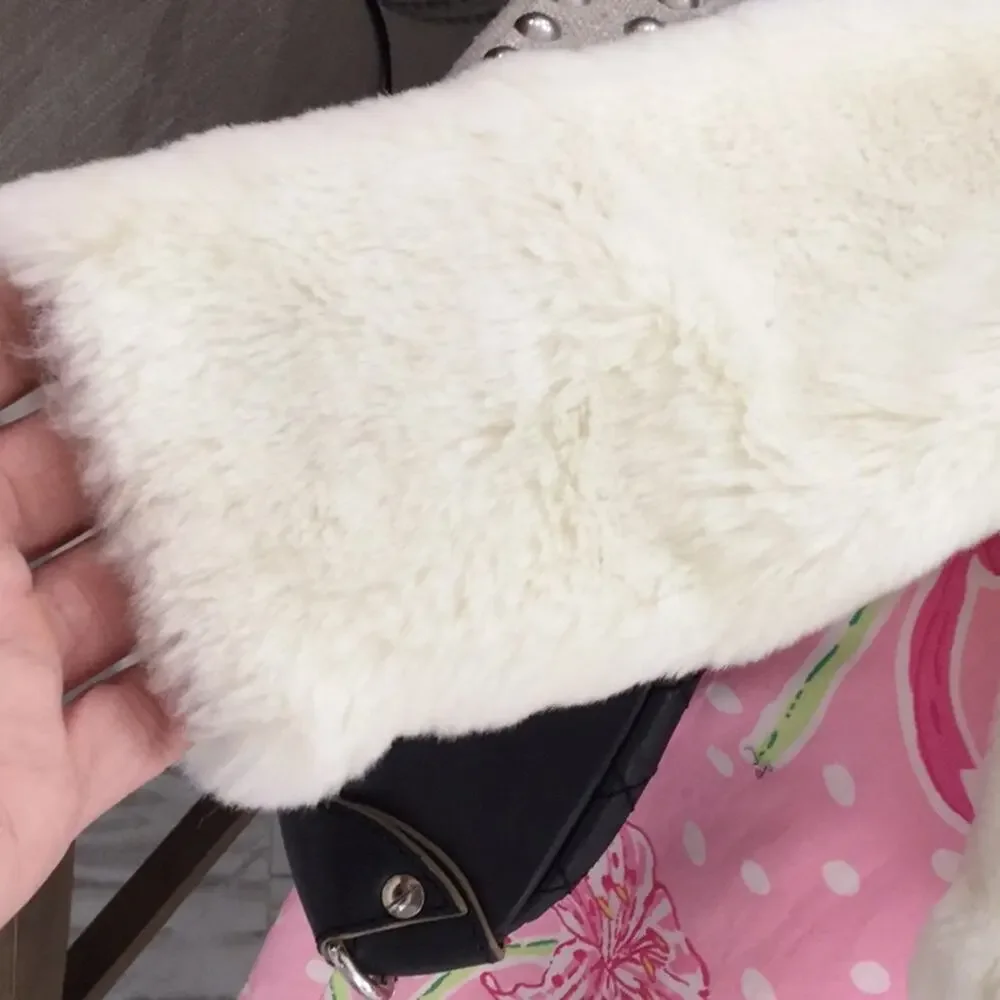 Gap kids 2T white fur 3 button jacket nwot